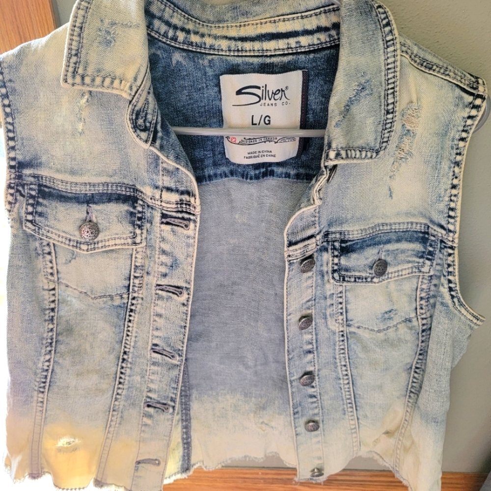 Womens jean vest